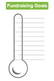 fundraising thermometer template to use with the girls for