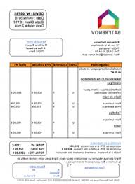 Exemple de fiche d'engagement 1 page. Devis Travaux
