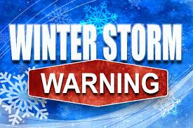 Winter storm warnings for snow events are issued when winds are less than 35 mph (56 km/h); Winter Storm Warning Frankfort Park District