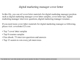 Pick a classic cover letter font, such as arial or georgia. Digital Marketing Manager Cover Letter