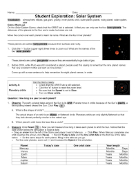 Respond to the questions and prompts in the orange boxes. Solar System Student Exploration Pdf Earth And Space Science Solar System Outer Planets