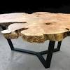 Custom coffee tables, slab tables, organic shaped rustic tables, natural edge tables, end tables, hall tables, nightstands and accent tables made to order and many in stock as well. 1