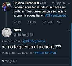 En primer lugar, en cuanto al presunto lavado de activos. Juan Amorin On Twitter Cristina Kirchner Chorra Algun Macrista Pense Que Se Daban Explicaciones En La Justicia Https T Co Yhv5zxoi5d