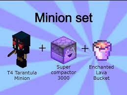 Always use fuel, i recommend to use enchanted charcoal until you get enchanted lava buckets. Hypixel Skyblock Tarantula Minion T4 Video Gaming Gaming Accessories In Game Products On Carousell