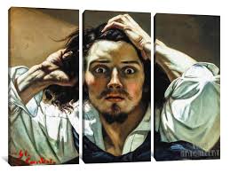Gustave Courbet : the Desperate Man (1844) Canvas Gallery Wrapped or Framed  Giclee Wall Art Print Digitally Remastered (D5060)