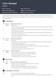 Dedicated individual with verse knowledge in the field of engineering. Engineering Resume Templates Examples Essential Skills