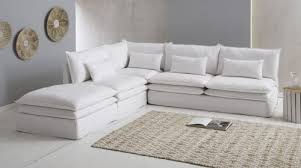 Sofas & couches online | ecksofas, schlafsofas, wohnlandschaften & mehr. Modulare Eckelement Fur Sofa Mit Leinenbezug Weiss Pompei Maisons Du Monde
