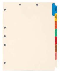 medical chart tab divider set 8 tab side set item