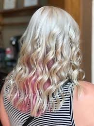 Pink and blonde hair is a pretty combination because the two colors complement each other nicely. White Blonde Hair With Bubblegum Pink Underneath Locksbylinds Platinum Pinkhair Blondehair Pink Blonde Hair Pink Underneath Hair White Blonde Hair