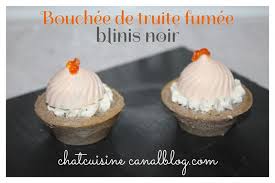 Bouchee De Truite Fume Et Son Blinis Noir Au Thermomix Ou Pas Chatcuisine Truite Fumee Truite Demarle