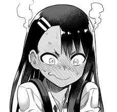 The Extremely Embarrassed Kohai Please Don T Bully Me Nagatoro Anime Monochrome Anime Expressions Black Anime Characters