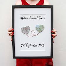 An engagement always calls for a celebration. Personalised Engagement Gifts Map Hearts Made In Ireland Cuando
