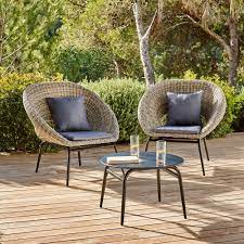 salon de jardin natura resine tressee grise 2 personnes table chaise salon de jardin mobilier de jardin jardin ple muebles disenos de unas jardines