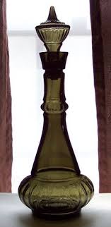 1964 I Dream Of Jeannie Genie Bottle Jim Beam Decanter Smoke Green Glass Antique Liquor Bottles Jim Beam Genie Bottle