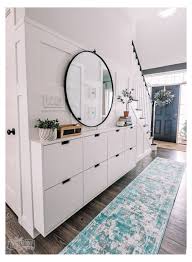 Small Entry Makeover With Tons Of Hallway Storage Ikea Shoe Storage Ikeashoestorage Entryway Shoe Storage Hallway Wall Decor Hallway Storage