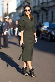 платье в стиле милитари совсем как у алексы чанг Ciao Milano Fall 2014 Street Style Fashion Street Style Fashion Week