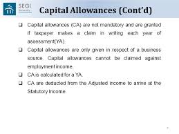 Capital allowance is only applicable to business activity and not for individual. Capital Allowances By Associate Professor Dr Gholamreza Zandi Ppt Download