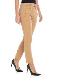 Below are images showing examples of what blue shoes would look like on men wearing black, khaki, gray, and blue pants. Dondup Fall Winter 18 19 Perfect Camel Colored Trousers Dp066 Gs0023d T70 728