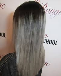 Grey Silver Hair Ombre Black To Silver Root Stretch Long Hair Hairdresser Makeup Liverpool So Coco Rouge Silver Ombre Hair Hair Silver Grey Hair