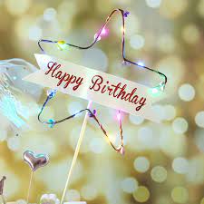 Definitely it's a special day for every year in every one's life. Coloured Lights Happy Birthday Creative Cake Inserts Paper 1pcs Beautiful Star Lamp Cake Decoration Card Party Items Cake Decorating Supplies Aliexpress