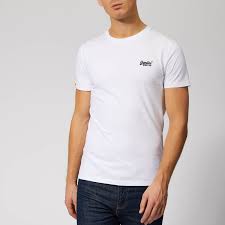 Superdry Mens Orange Label Vintage Embroidery T Shirt Optic White