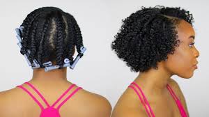 This elegant and simple updo here is a simple protective hairstyle on 4c natural hair. Flat Twist Out With Perm Rods On Short Natural Hair Perfect For Heat Damaged Transitioning Natural Hair Twists Short Natural Hair Styles Natural Hair Styles