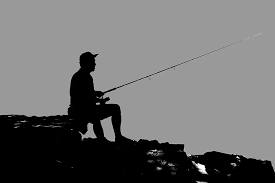 Silhouette of man fishing in a sunset. Hd Wallpaper Silhouette Of Man Fishing On Seashore Fisherman Water Sport Wallpaper Flare