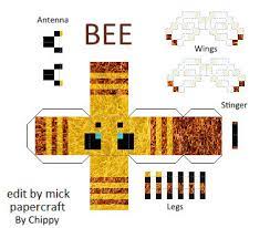 Wilson scientists suspect that bees and flowerin. Papercraft 4 Realistic Minecraft Bee By Mickeynighmare98 On Deviantart
