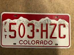Colorado Fleet Automobile Car License Plate Vintage Antique Car License Plate License Plate Car Plates
