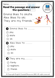 kindergarten reading comprehension worksheets