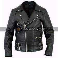 Brando Classic Diamond Biker Black Real Leather Jacket Lm Jackets Real Leather Jacket Cool Jackets For Men Leather Jacket