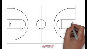 How To Draw A Basketball Court Step By Step Easy - Youtube