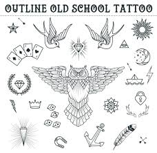 Old School Outline Tattoo Temporary Tattoo And Old School Outline Tattoo Fake Tattoos Tatuagens Retro Ideias De Tatuagens Desenhos Para Tatuagem