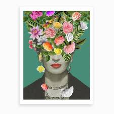 Frida Floral Art Print Floral Prints Art Nature Art Prints Art Prints