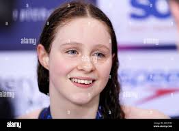 Amelie Blocksidge after winning the Women's 1500m Freestyle
