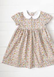 Little Girls Lovely Handmade Floral Cotton Peter Pan Collar Dress Pitpatwaddlepat On Etsy Girls Spring Dresses Girls Cotton Dresses London Girls