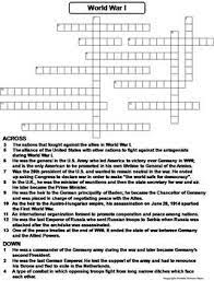 Students read worksheet titled 'where did australians fight during world war one?' (attached below). World War I Worksheet Crossword Puzzle By Science Spot Tpt