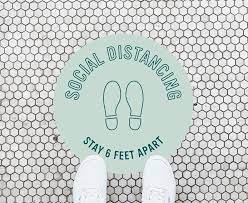 6 Feet Apart Social Distance Vinyl Floor Decal Sticker Etsy Floor Decal Vinyl Flooring Flooring