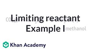 Limiting Reactant Example Problem 1 Video Khan Academy