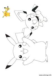 Tes copains ne vont pas en croire leurs yeux ! Coloriage Pokemon Pikachu Et Raichu Dessin Pokemon A Imprimer