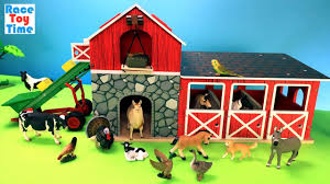 There's lots of space inside for your miniature toy horses, sheep, and anyone else who needs a bale of hay to snooze on. Farm Barn Stable Playset With Schleich Fun Animals Toys Surprise For Kids Learn Animal Names Video Youtube