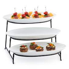 5% rewards with club o · save extra 5% with club o · easy returns Food Network 3 Tier Plate Server
