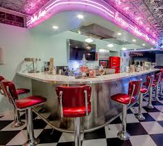 a 1950s diner and 'drive in' theater at