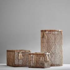 Reed & cane, inc., designer of the basketry studio a kits & patterns. Black Natural Rattan Weave Baskets