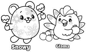 Best Snowy And Glama Coloring Page Of Pikmi Pops Coloring Pages Cool Coloring Pages Cute Coloring Pages