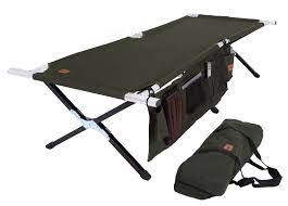 tough outdoors camp cot with free organizer storage bag military style foldi camping cot camping bed folding beds