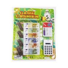 I posti dove i bambini vanno a soggiornare durante le vacanze b. Contanti Finti Carta Credito Cashier Lettore Soldi Monete Banconote Euro Gioco