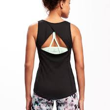 Old Navy Tops Dryfit Openback Black Workout Tank Top Poshmark Done in the ultra buttery soft live in fabric, this tank has an easy, cropped silhouette. dry fit open back black workout tank top