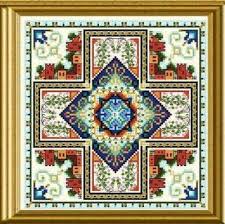Chatelaine model stitched over 2 threads on 32 ct. Chatelaine Mini Mandala Mystery 03 Cross Stitch Chart
