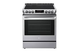 Your kitchen island can technically be as large as you would like if you can provide a minimum of 30 inches of free space on all sides of it, and you can open all doors and appliances. Lg Lse4611st Electric Slide In Range With Convection Lg Usa